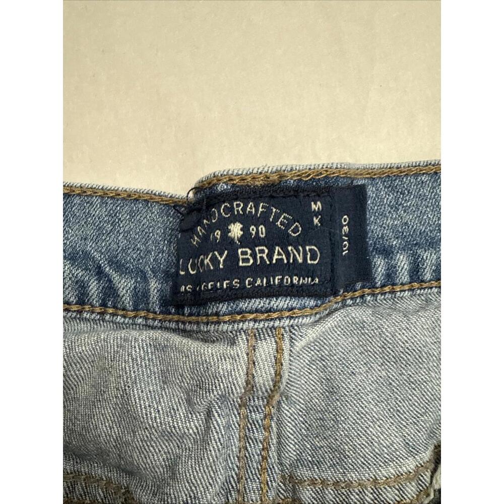 Lucky Brand Light Rinse Distressed Boyfriend Denim Shorts Women's Size 10 - Picture 2 of 6